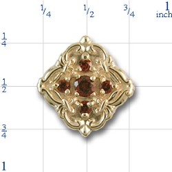 81011 Garnet Bracelet Slide 